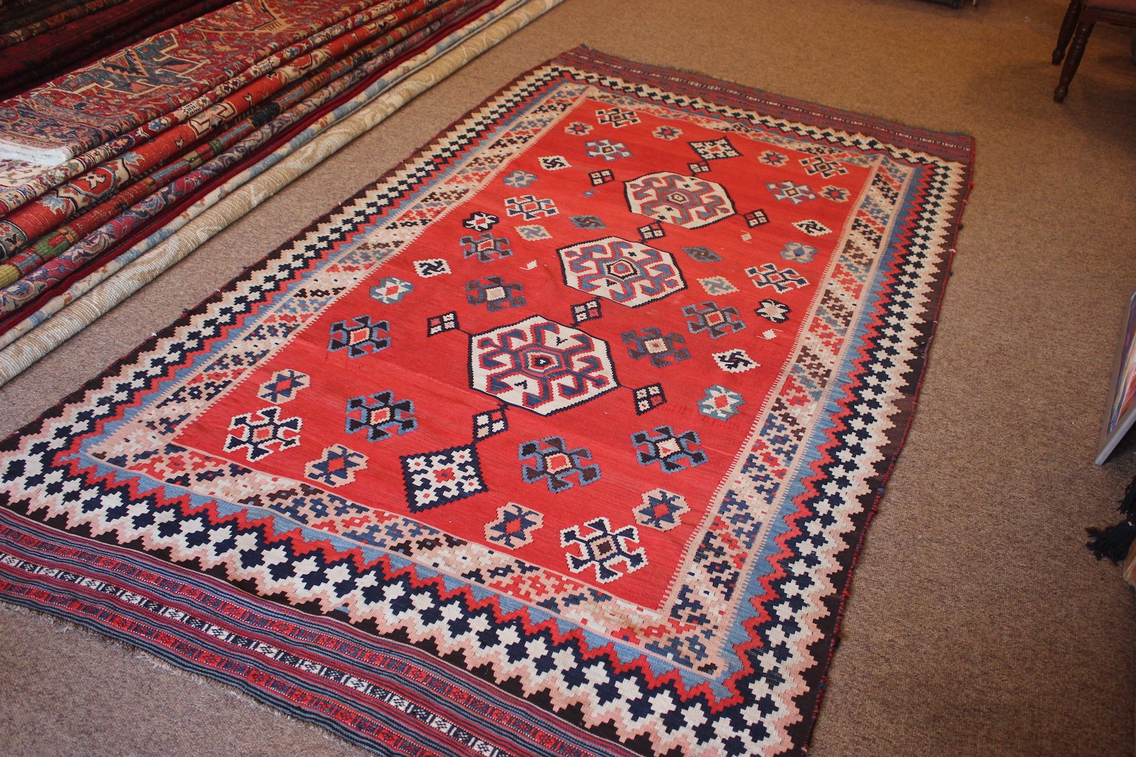 Antique Qashgai kilim