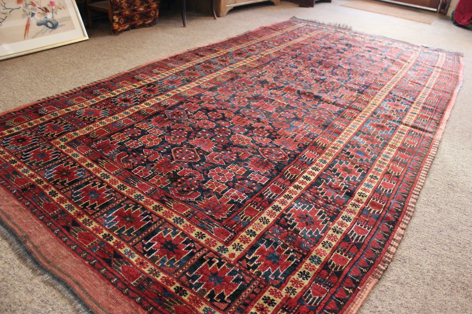 Antique Beshir M.A.D. rug c1870