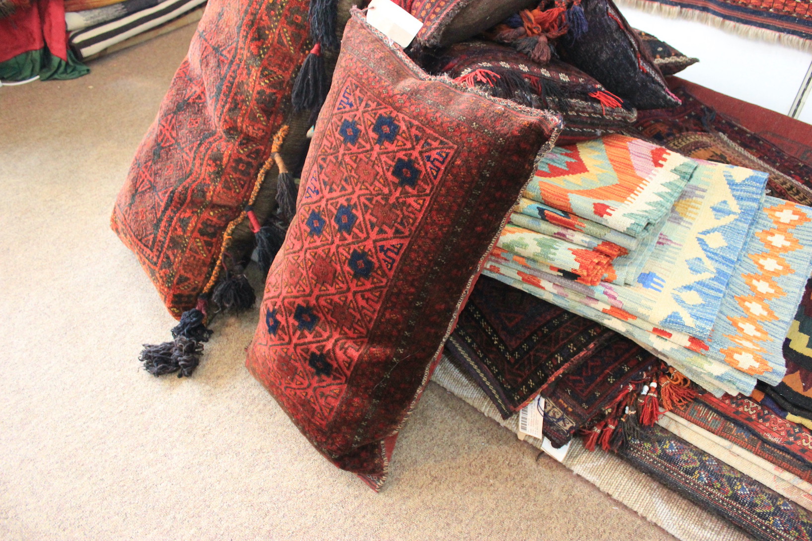 Large Tribal Baluch floor cushion. - Image 3