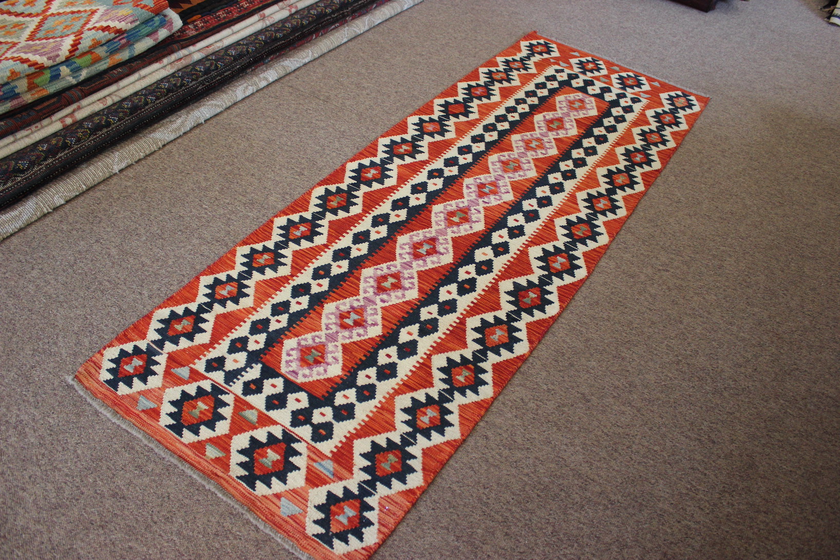 Veg dye kilim runner £250