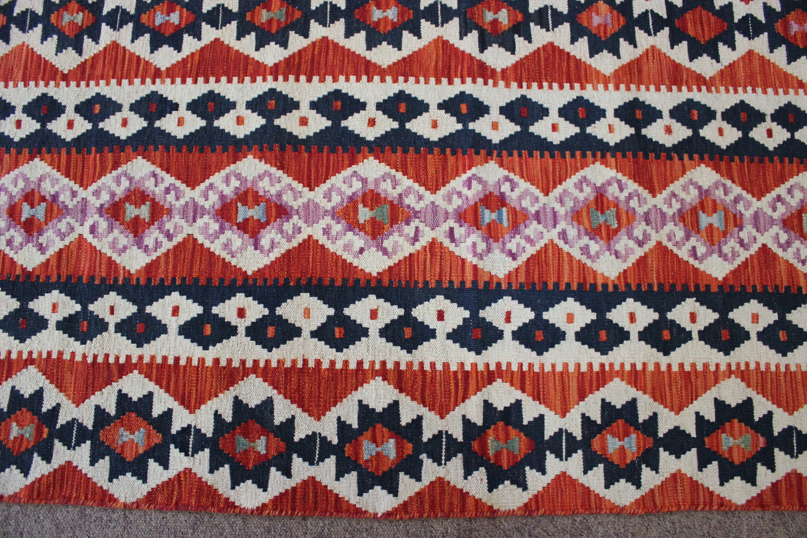 Veg dye kilim runner £250 - Image 2