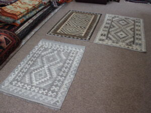 Small pale veg dye kilims.