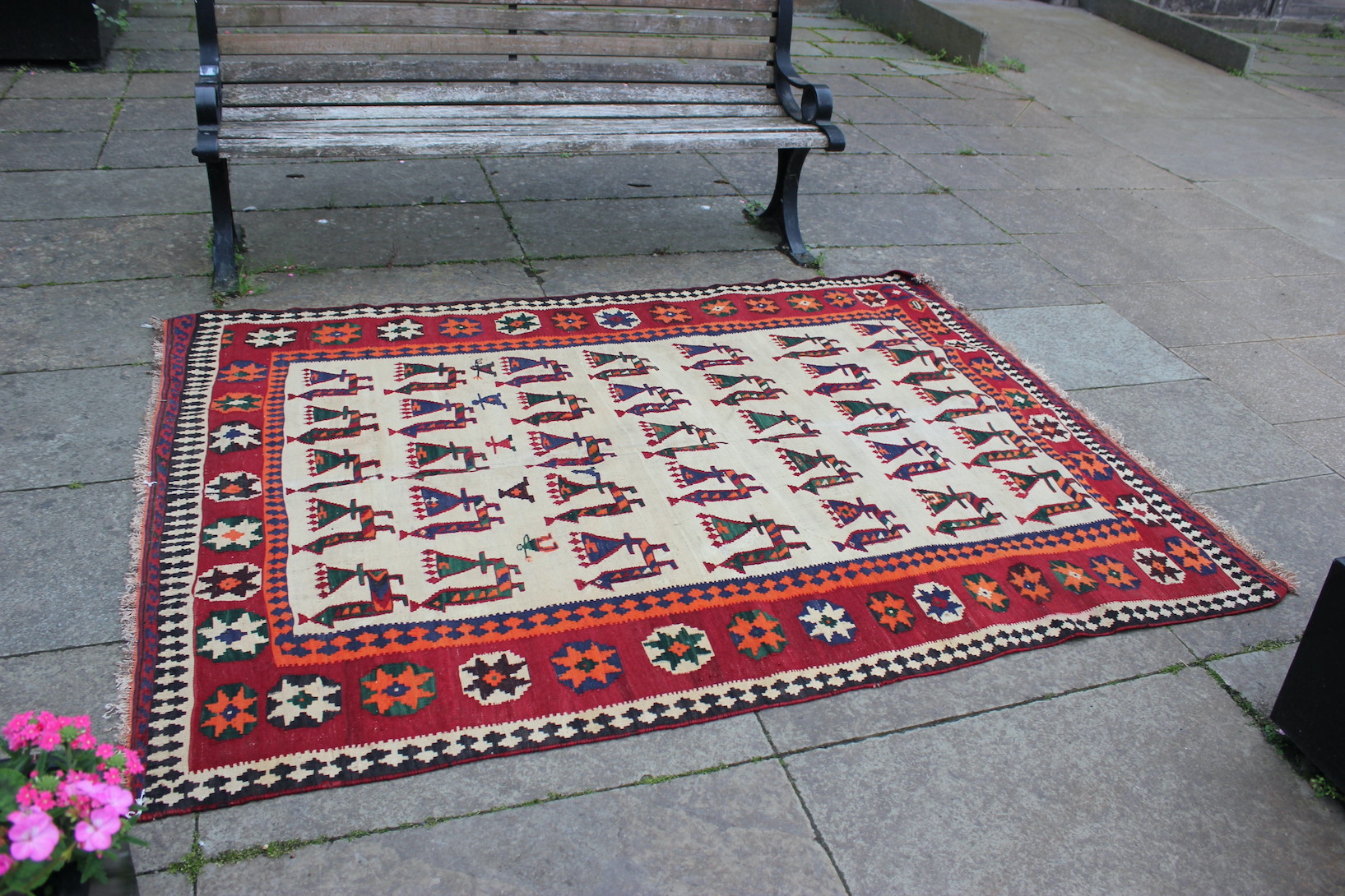 Antique Persian Luri Kilim