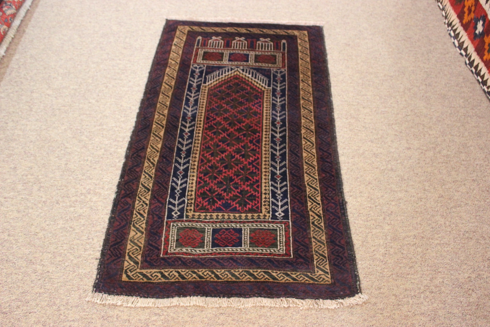 Vintage Baluch Prayer Rug