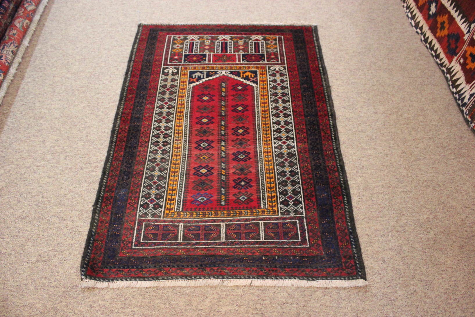 Vintage Baluch Prayer Rug