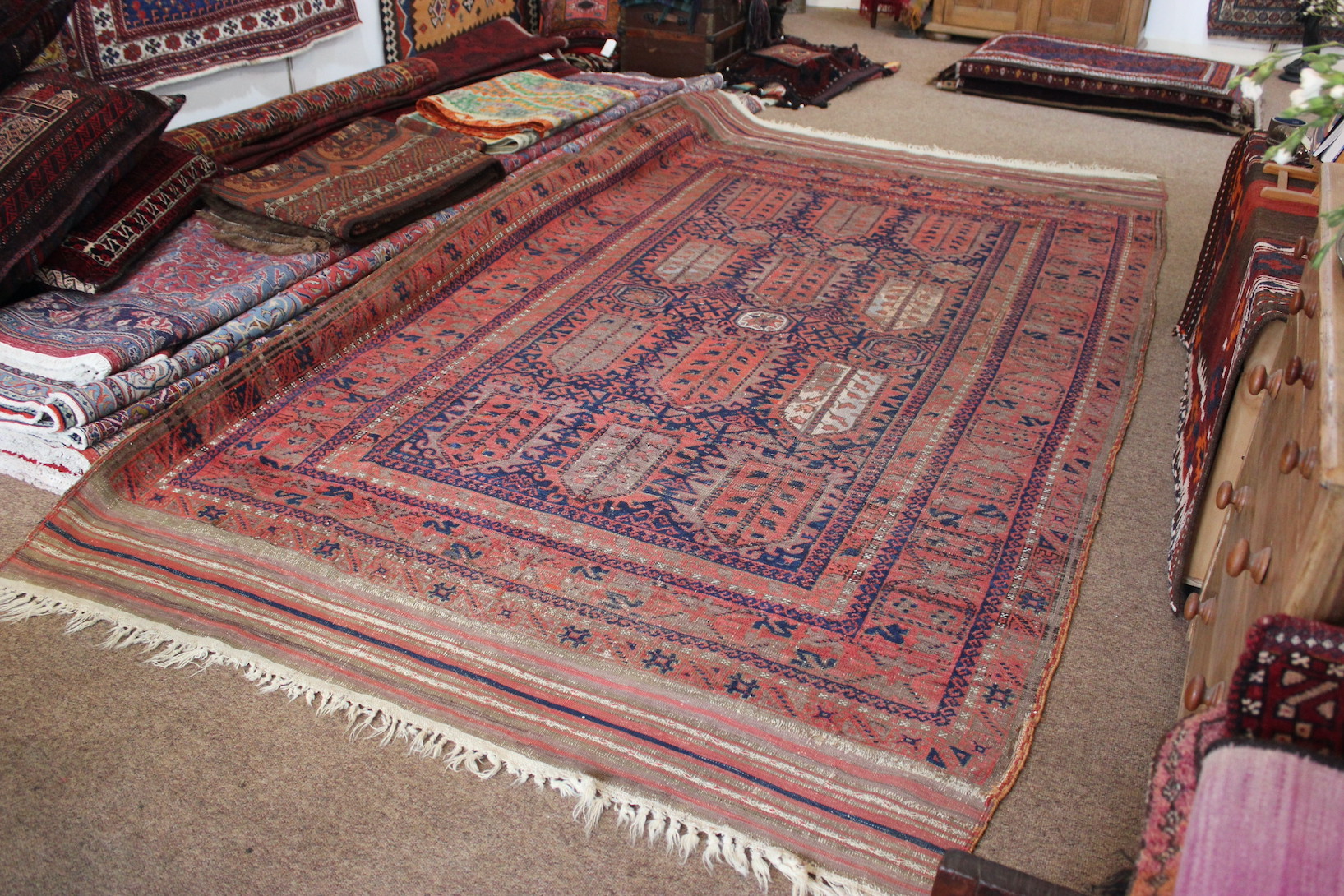 Large Antique Baluch Carpet