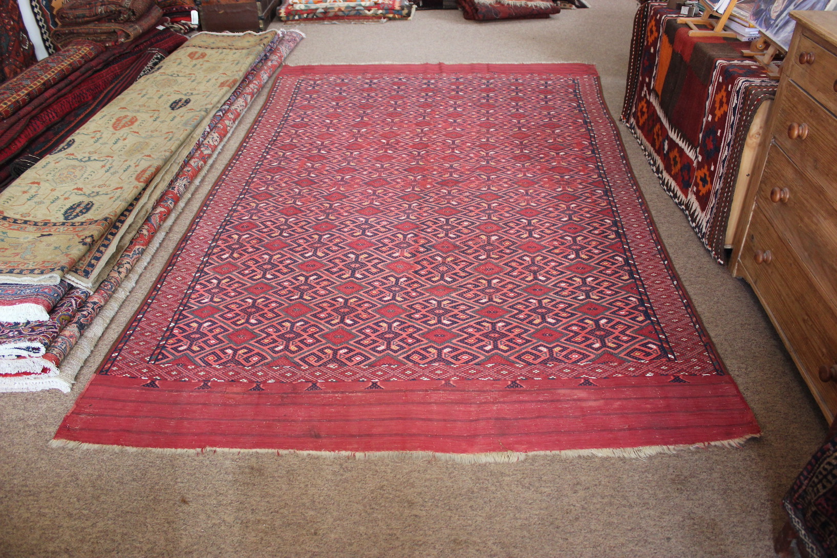 Antique Yomut Turkmen Pallas/Kilim