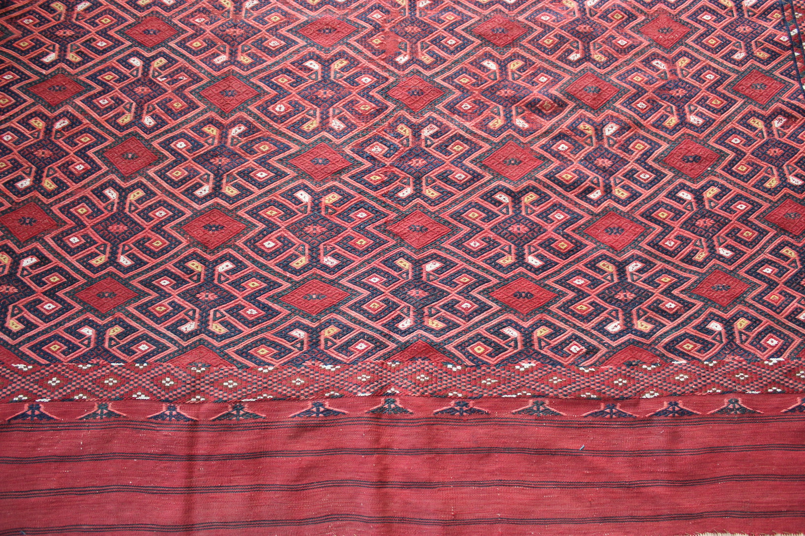 Antique Yomut Turkmen Pallas/Kilim - Image 5