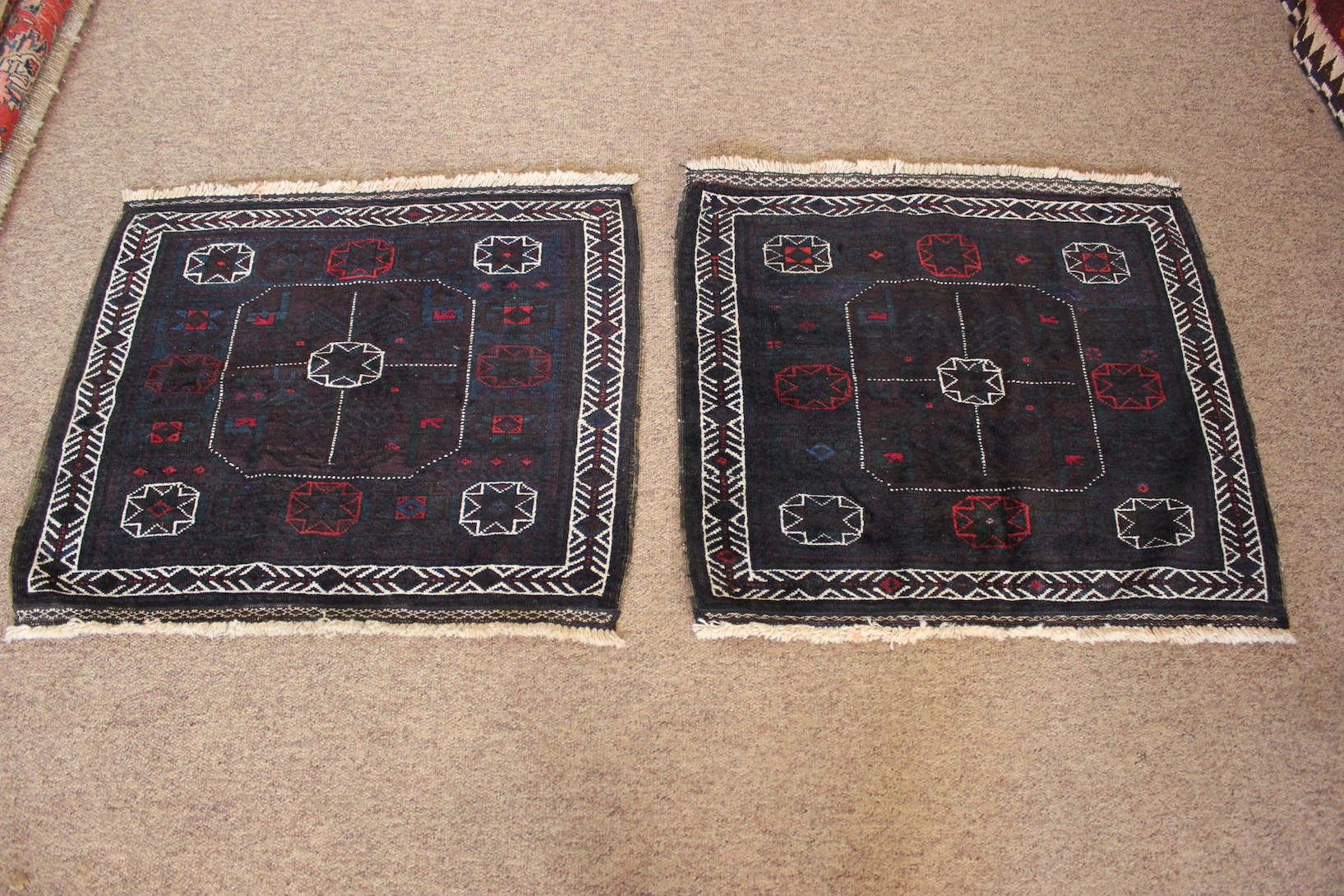 Pair of antique Baluch bag fronts