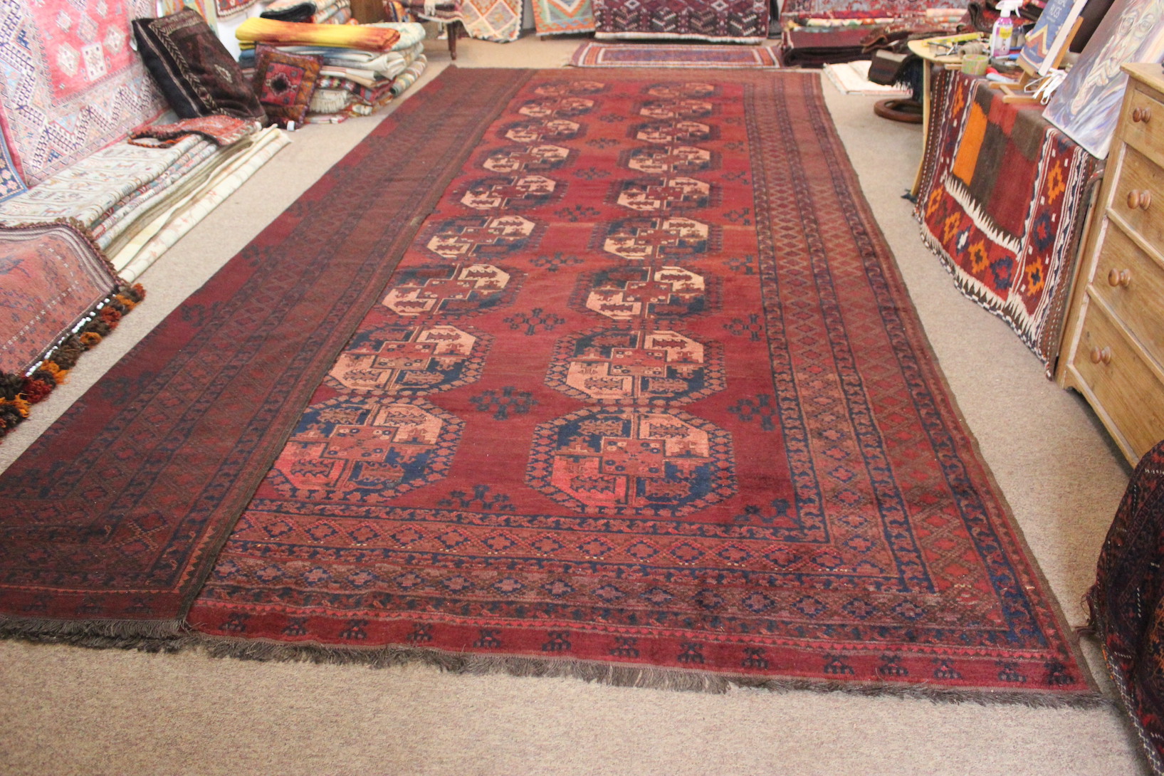Large Antique Ersari Carpet