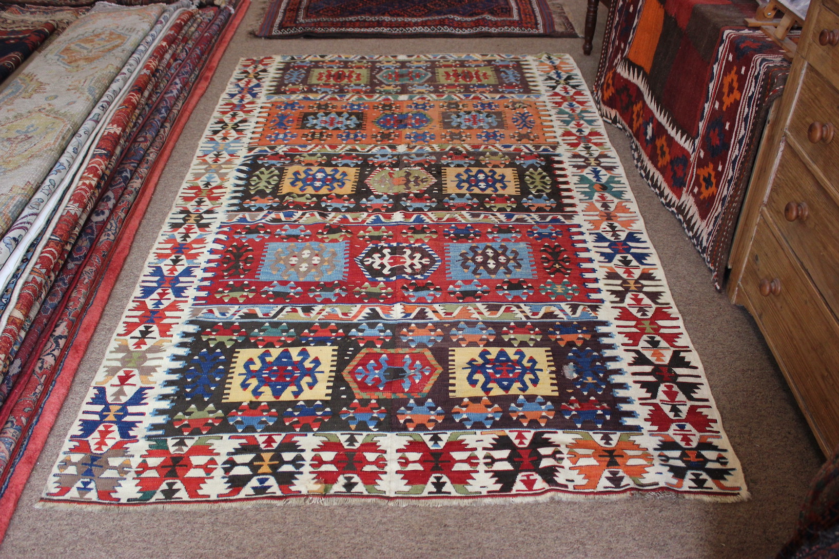 Antique Turkish Kilim - Image 2