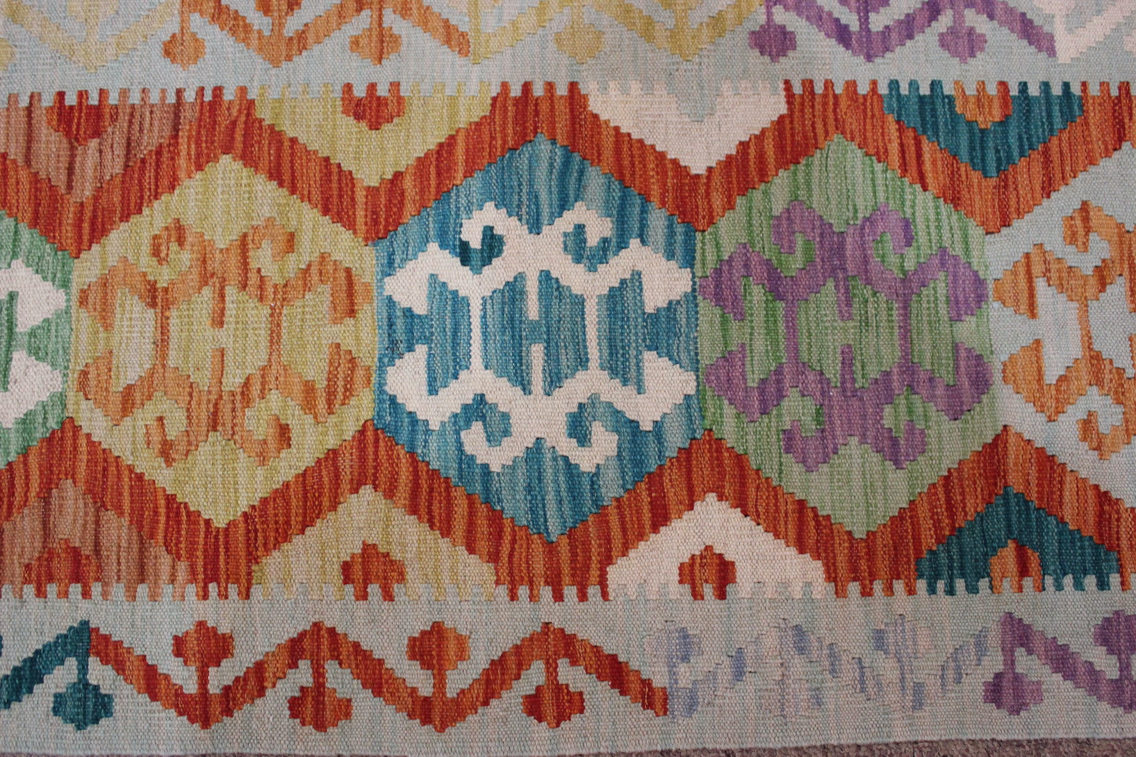 Narrow Veg Dye Kilim Runner - Image 3