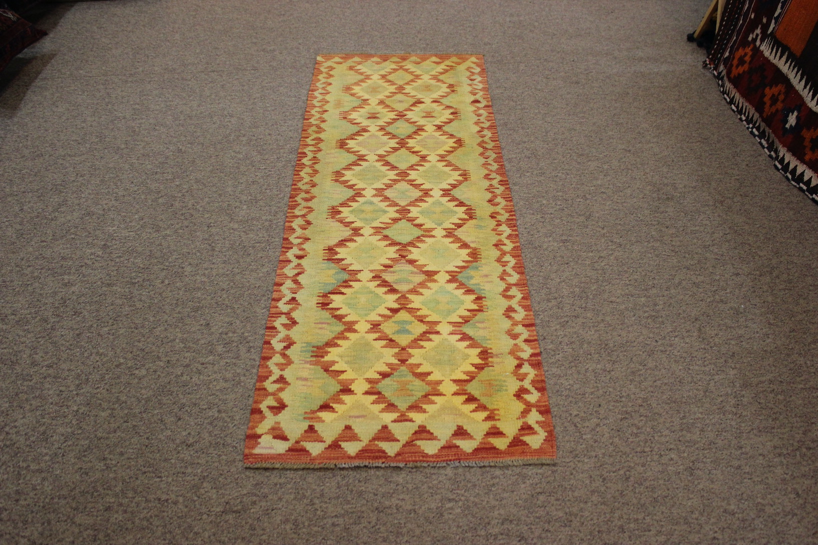 Short Veg Dye Kilim Runner