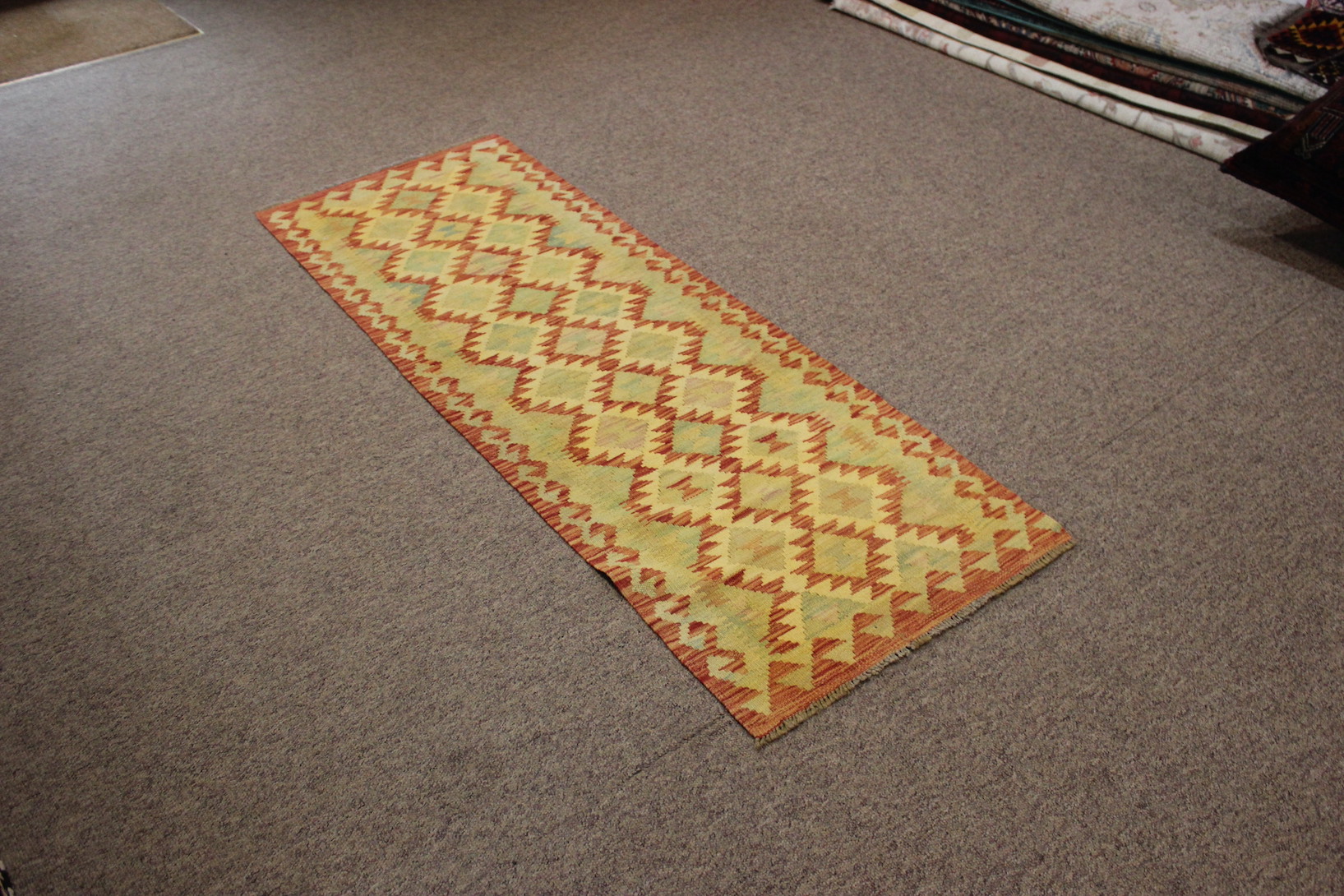Short Veg Dye Kilim Runner - Image 2