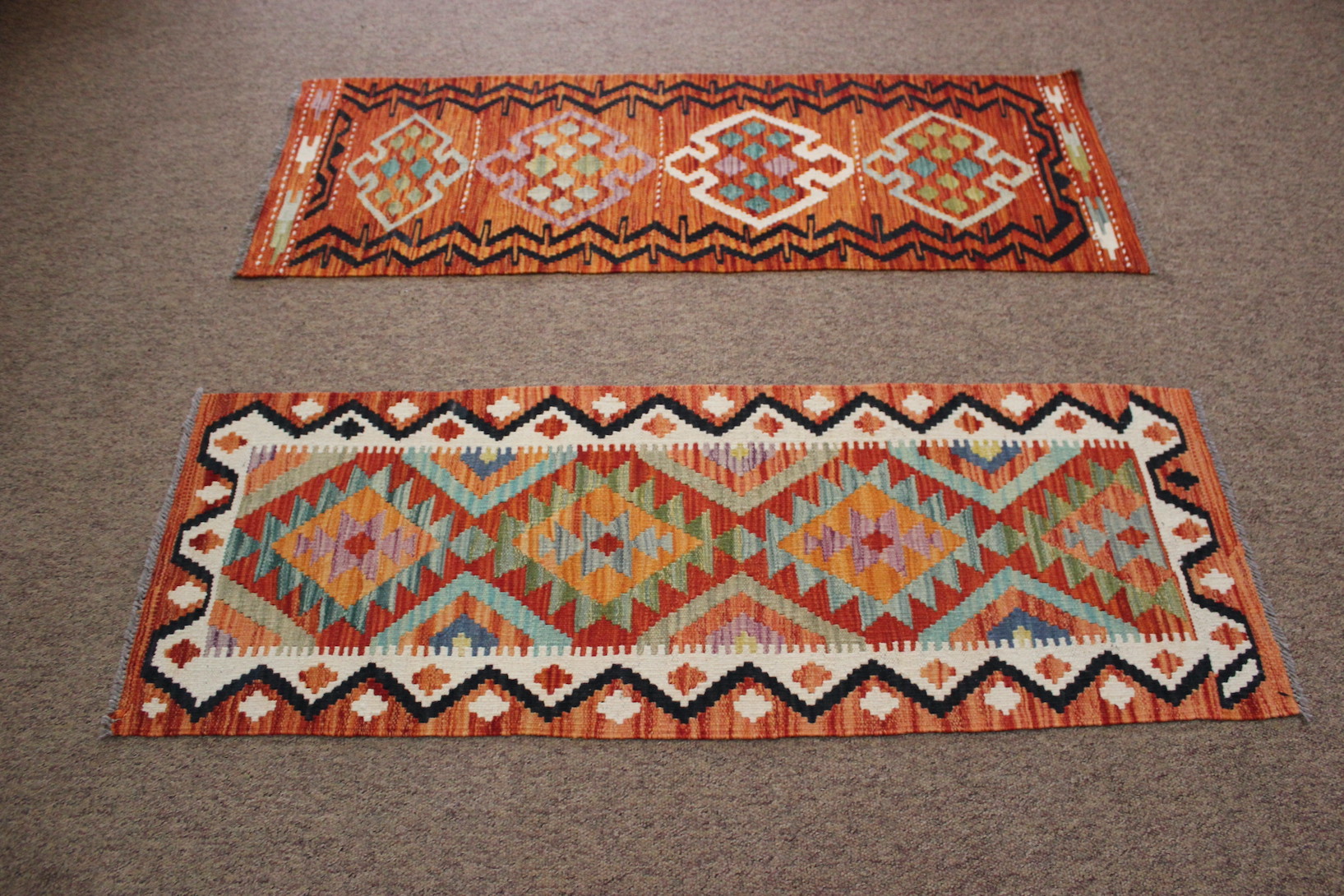 Small Veg Dye Kilim Runners - Image 4