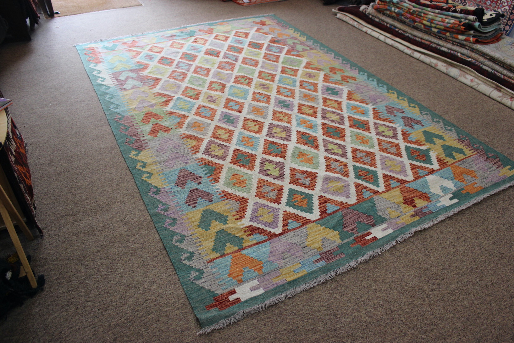 Large Veg Dye Kilim - Image 3