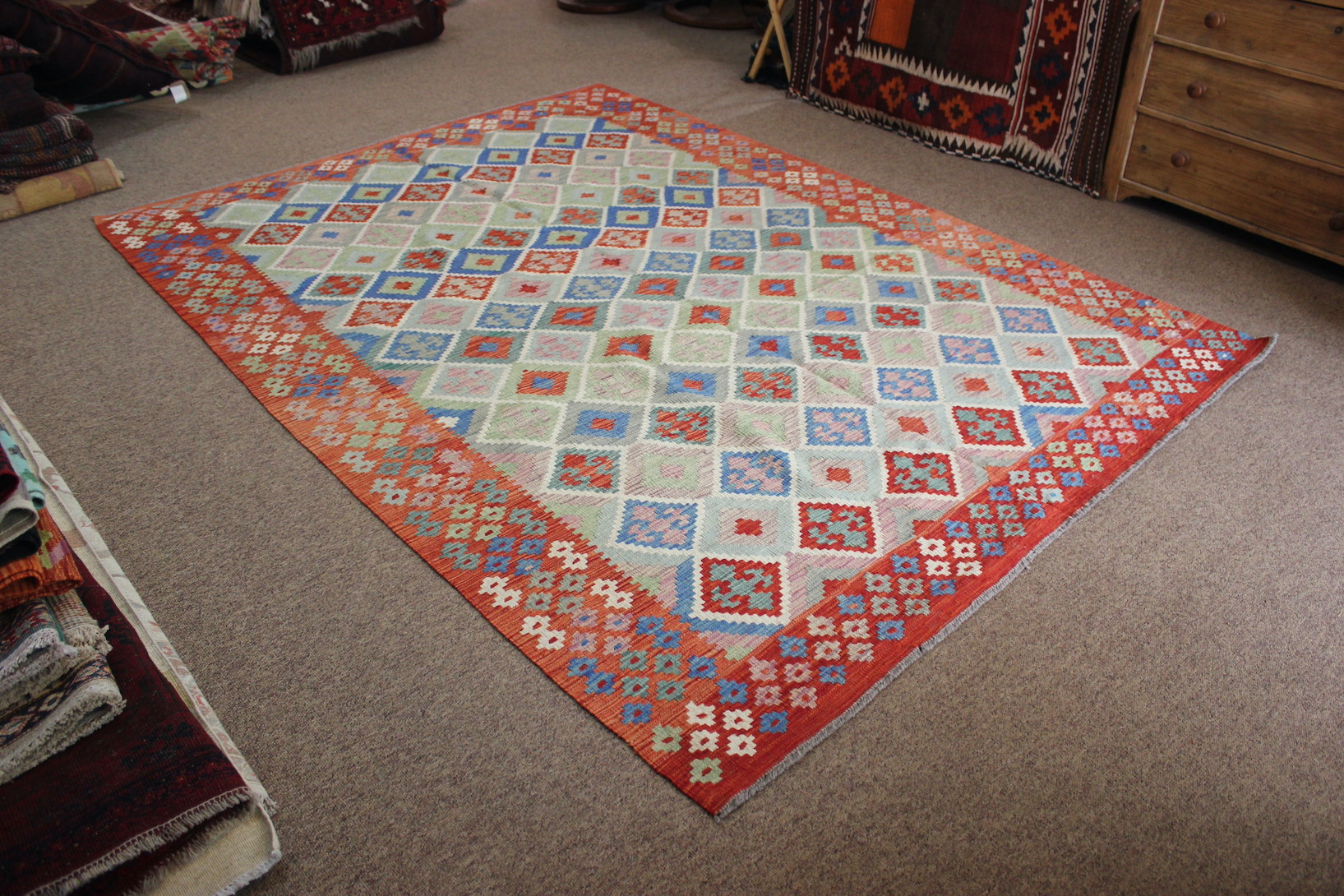 Large Veg Dye Kilim - Image 2