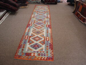 Extra Long Veg Dye Kilim Runner