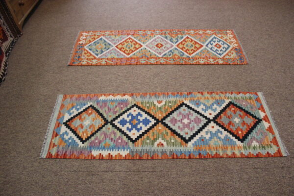 Small Veg Dye Kilim Runners - Image 4
