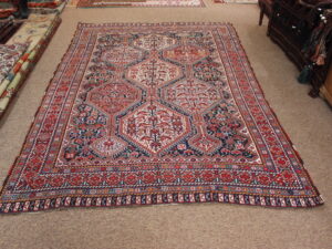 Antique Khamseh Chicken Rug