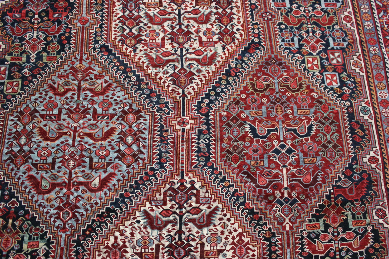 Antique Khamseh Chicken Rug - Image 2