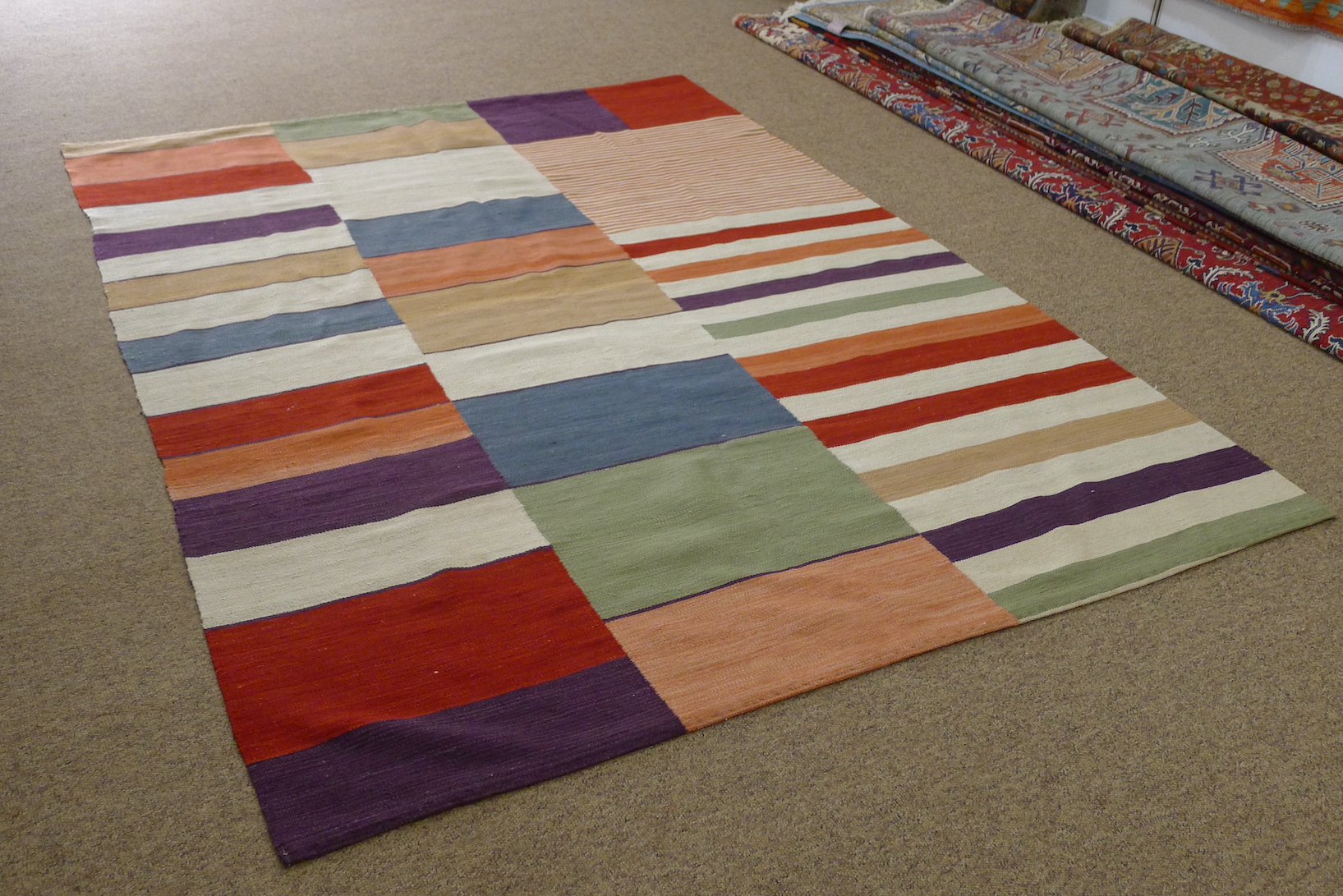 Turkish Mondrian Kilim - Image 4